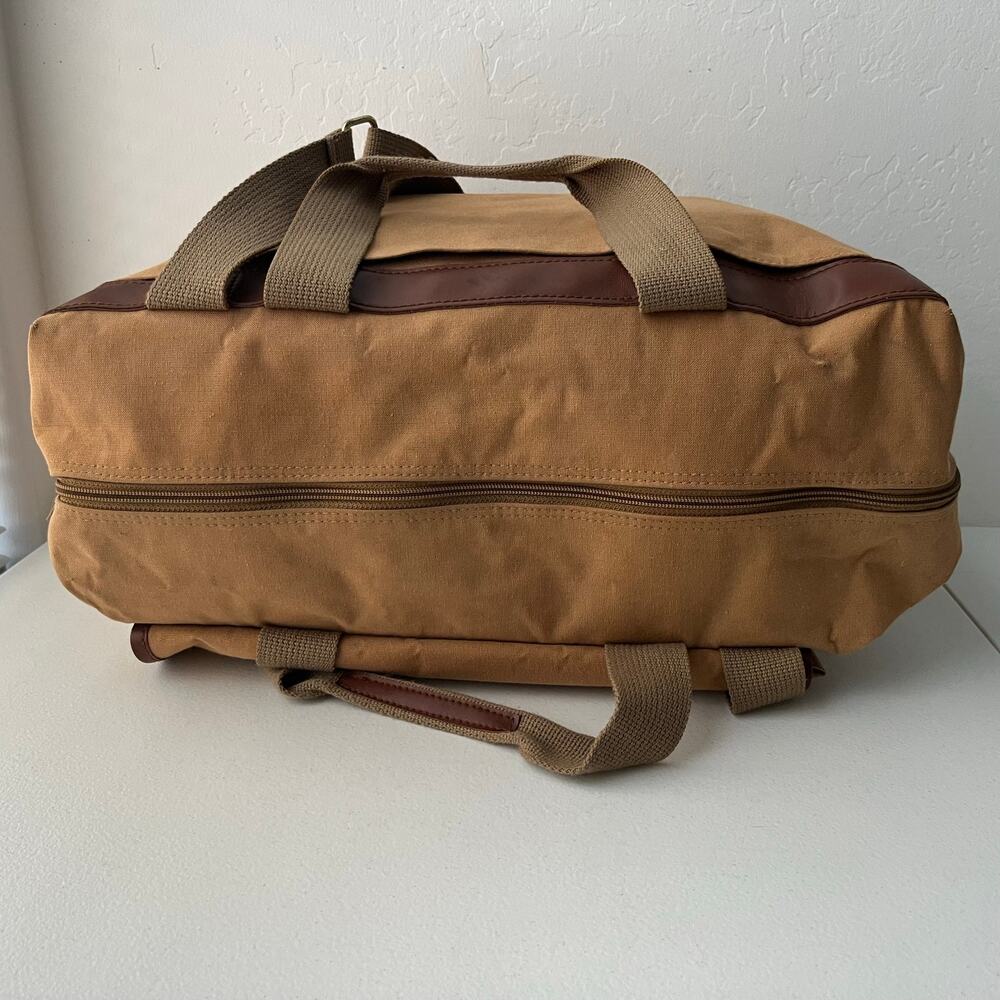 Vintage Ralph Lauren Canvas Crossbody Safari Messenger Bag Tan Neutral Old Money - Picture 6 of 16